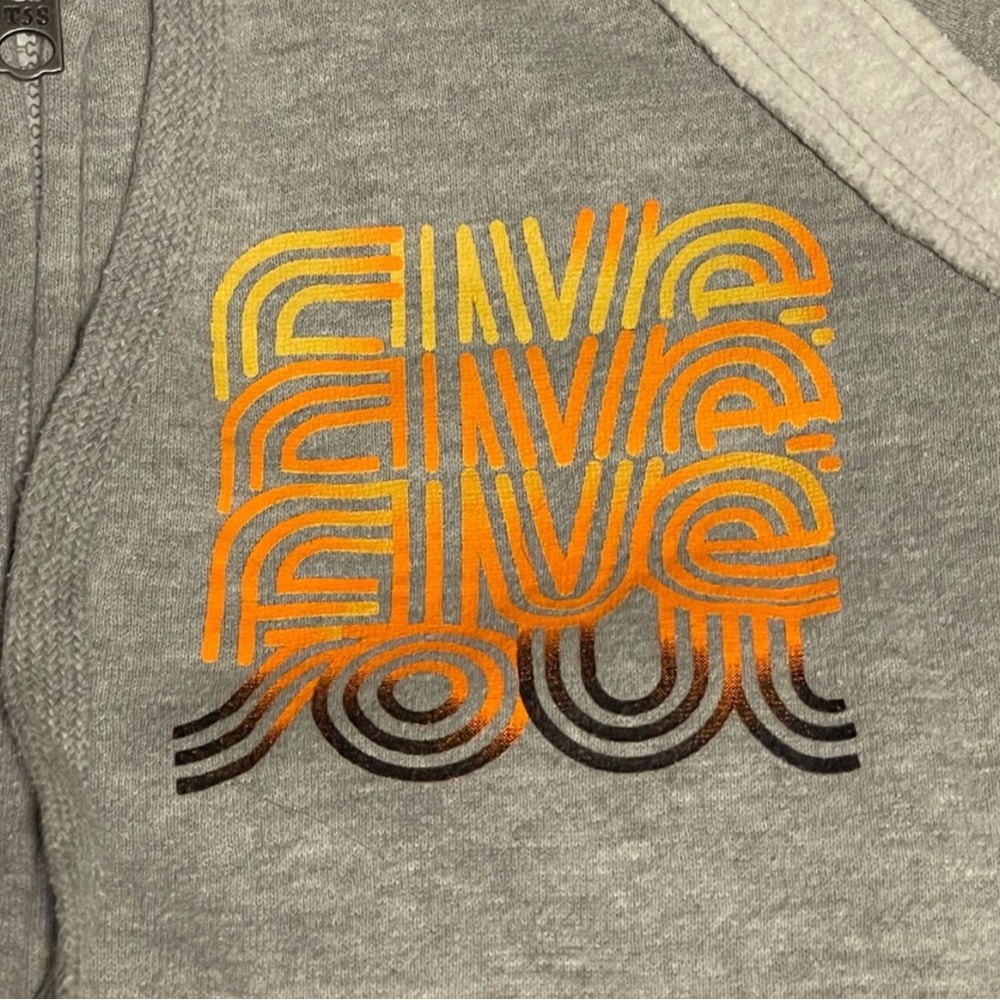 Triple Five Soul Grey hoodie full zip womens Large